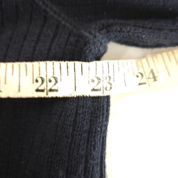 Eddie Bauer Mens Large Tall Navy Blue Long Sleeve Mock Neck Sweater Australia - Picture 4 of 6